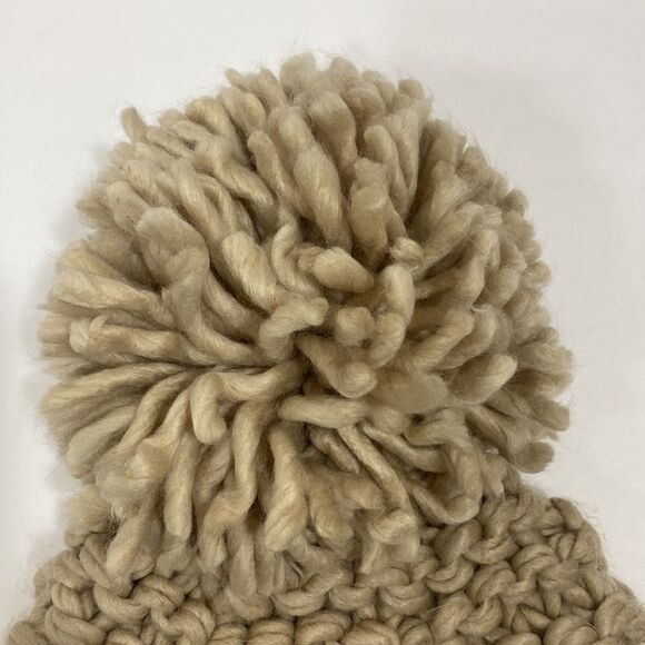 BCBGeneration Tan Chunky Pom Pom Knit Beanie - Picture 4 of 12